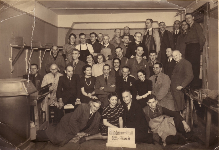 Gruppenfoto Blindenwerksttte Otto Weidt. Ende 1941. (Foto: Privatbesitz)